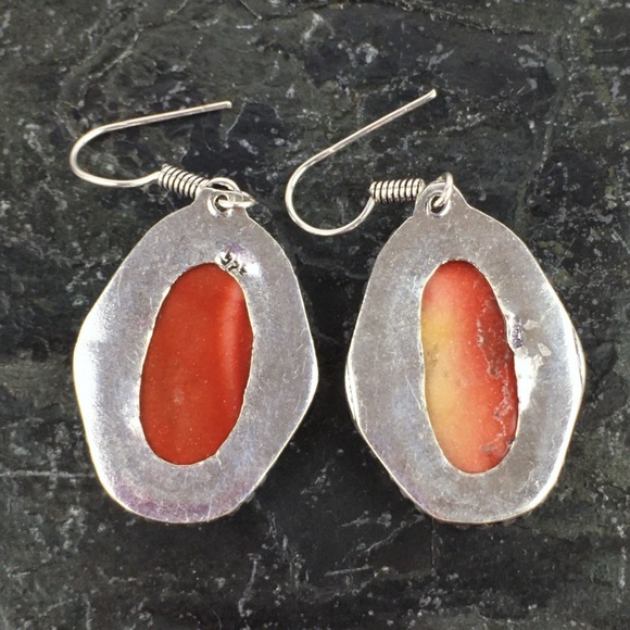 Mookaite Imperial Jasper Stone Hook Earrings - Picture 8 of 9